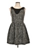 Gracia 100% Polyester Tweed Gray Casual Dress Size L - photo 1