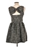 Gracia 100% Polyester Tweed Gray Casual Dress Size L - photo 2