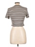 Shein Stripes Brown Short Sleeve Turtleneck Size L - photo 2