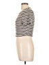 Shein Stripes Brown Short Sleeve Turtleneck Size L - photo 5