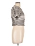 Shein Stripes Brown Short Sleeve Turtleneck Size L - photo 4