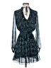 Intermix 100% Silk Paisley Blue Cocktail Dress Size 00 - photo 1