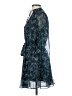 Intermix 100% Silk Paisley Blue Cocktail Dress Size 00 - photo 5