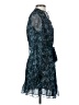 Intermix 100% Silk Paisley Blue Cocktail Dress Size 00 - photo 4