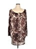 Shape FX 100% Polyester Animal Print Brown Long Sleeve Blouse Size XL - photo 1