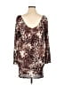 Shape FX 100% Polyester Animal Print Brown Long Sleeve Blouse Size XL - photo 2