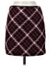 Express Argyle Burgundy Casual Skirt Size 4 - photo 1