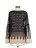 Blu Pepper Black Gray Long Sleeve Blouse Size M - photo 2