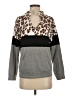 Shein Animal Print Gray Pullover Sweater Size 4 - photo 1