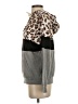 Shein Animal Print Gray Pullover Sweater Size 4 - photo 5