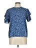 Shein 100% Polyester Blue Short Sleeve Blouse Size L - photo 1
