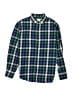 Crewcuts 100% Cotton Plaid Green Long Sleeve Button-Down Shirt Size 12 - photo 1