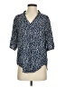Amaryllis 100% Cotton Polka Dots Blue 3/4 Sleeve Blouse Size S - photo 1