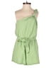 Cider 100% Polyester Solid Green Romper Size XS - photo 1