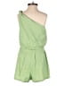 Cider 100% Polyester Solid Green Romper Size XS - photo 2