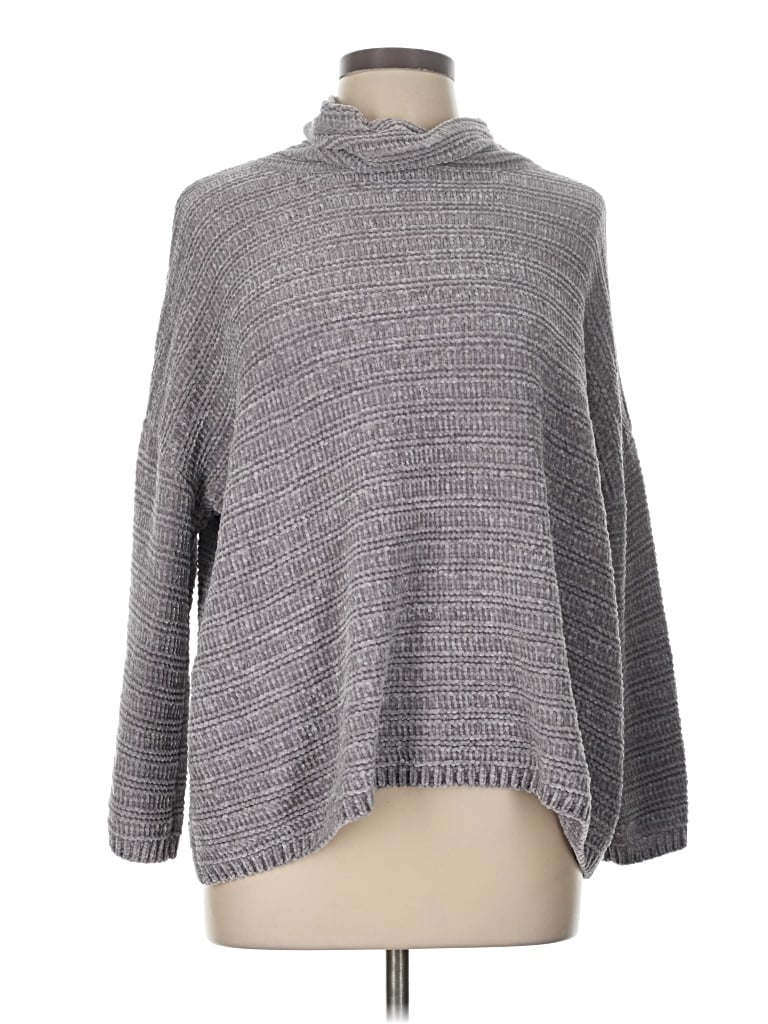 Pre-owned Liz Claiborne Turtleneck Sweater In Gray