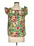Shein 100% Polyester Green Short Sleeve Blouse Size L - photo 1