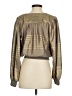 Current Air 100% Polyester Metallic Gold Long Sleeve Blouse Size XS - photo 2