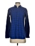 J.Crew 100% Cotton Houndstooth Blue Long Sleeve Button-Down Shirt Size 0 - photo 1