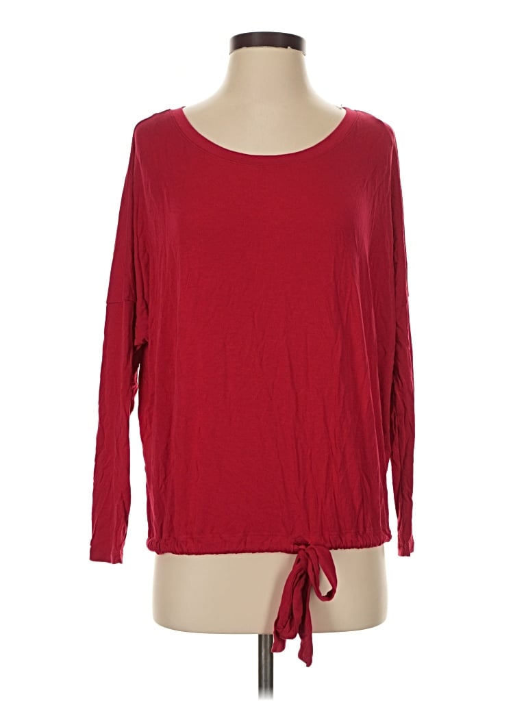 Pre-owned Eberjey 3/4 Sleeve T-shirt In Red