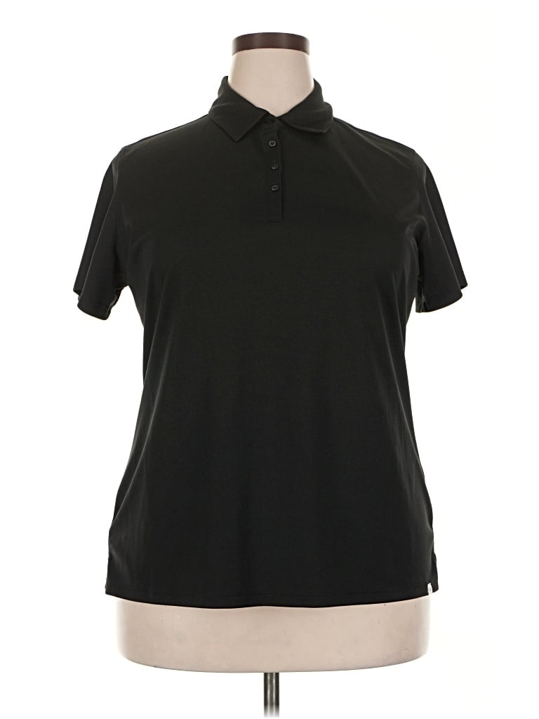 Pre-owned Lady Hagen Short Sleeve Polo Shirt In Black