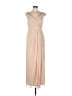 Dessy Group 100% Polyester Tan Ivory Cocktail Dress Size 10 - photo 1