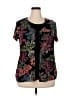 Choices Black Short Sleeve Blouse Size 1X - photo 1