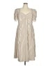 Danielle Bernstein Stripes Ivory Casual Dress Size 16W - photo 1