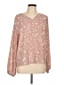 Shein 100% Polyester Pink Long Sleeve Blouse Size 12 - photo 1