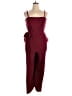 Dessy Collection 100% Polyester Solid Burgundy Jumpsuit Size 16R - photo 1