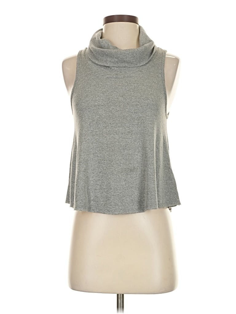 Pre-owned Cooperative Sleeveless Top Gray Cowl Neck Tops