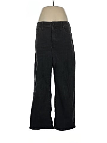 Madewell The Perfect Vintage Wide-Leg Jean in Black Rinse Wash (view 1)