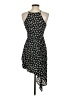 Aqua Polka Dots Black Cocktail Dress Size XS - photo 2