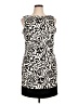 AB Studio Graphic Ivory Cocktail Dress Size 16 - photo 1