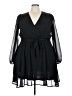 Assorted Brands 100% Polyester Solid Black Cocktail Dress Size 3X - photo 1