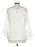 Adiva 100% Polyester Ivory 3/4 Sleeve Blouse Size L - photo 2