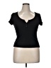 Justify Black Short Sleeve Henley Size XL - photo 1