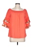 Lipslide 100% Polyester Orange 3/4 Sleeve Blouse Size L - photo 1