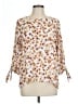Papermoon 100% Polyester Ivory 3/4 Sleeve Blouse Size L - photo 1