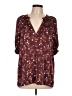 Unbranded Burgundy 3/4 Sleeve Blouse Size L (estimated) - photo 1