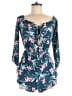 Xhilaration 100% Rayon Tropical Teal Blue Romper Size M - photo 1