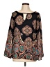 Taroo 100% Polyester Black Long Sleeve Blouse Size L - photo 1