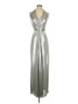 David Meister Metallic Silver Cocktail Dress Size 2 - photo 1