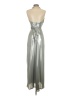 David Meister Metallic Silver Cocktail Dress Size 2 - photo 2
