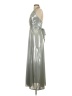David Meister Metallic Silver Cocktail Dress Size 2 - photo 5