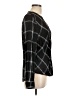 Pure Navy 100% Rayon Argyle Black Long Sleeve Blouse Size L - photo 4