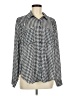 Torrid 100% Polyester Houndstooth Silver Long Sleeve Blouse Size Med Plus (00) - photo 1