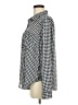 Torrid 100% Polyester Houndstooth Silver Long Sleeve Blouse Size Med Plus (00) - photo 5