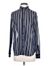 MICHAEL Michael Kors 100% Polyester Stripes Blue Long Sleeve Blouse Size XS - photo 1
