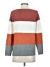Lily Star Color Block Orange Pullover Sweater Size S - photo 2